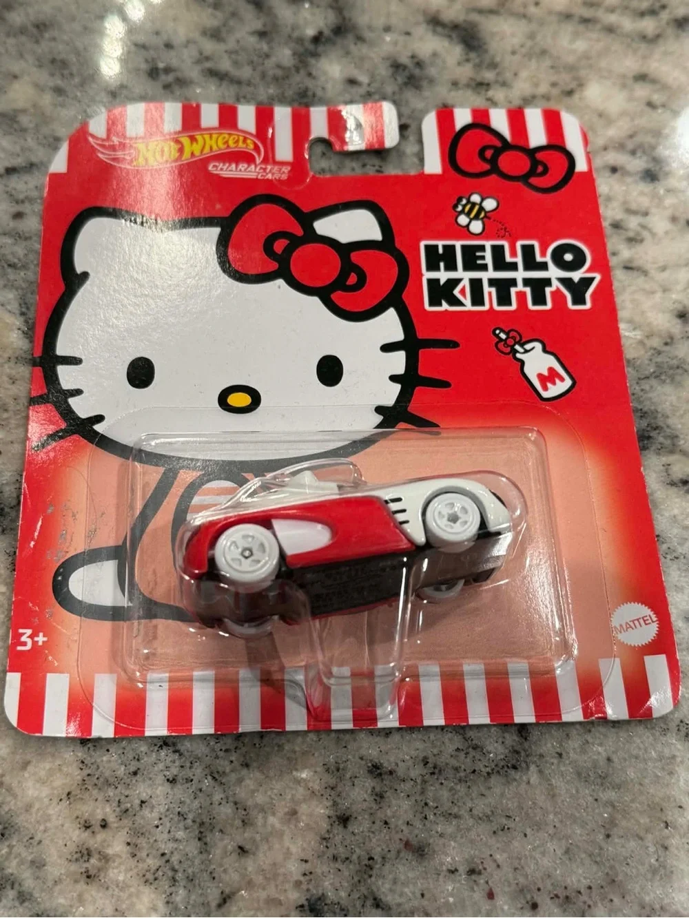 Hello Kitty Red & White Collectible Character Car - Hot Wheels Style